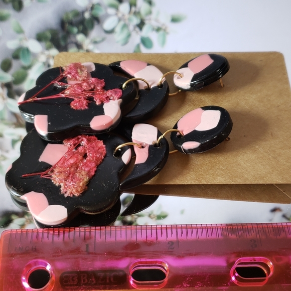 Handmade polymer clay earrings - Picture 3 of 8